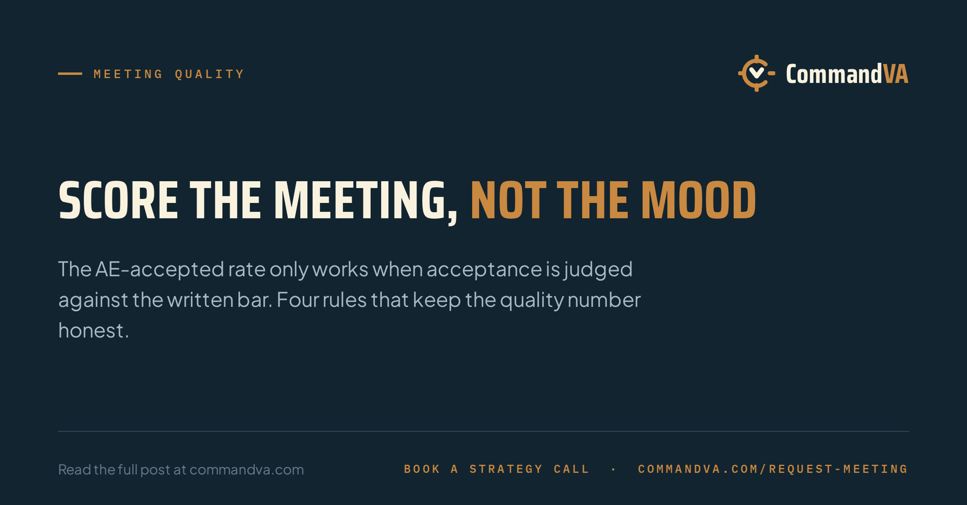 Scoring meetings without politics
