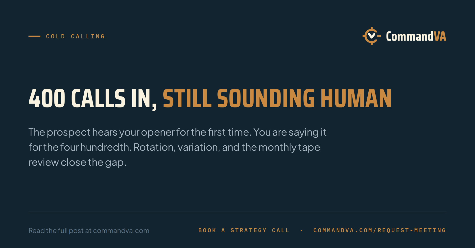 Keeping the 400th call alive