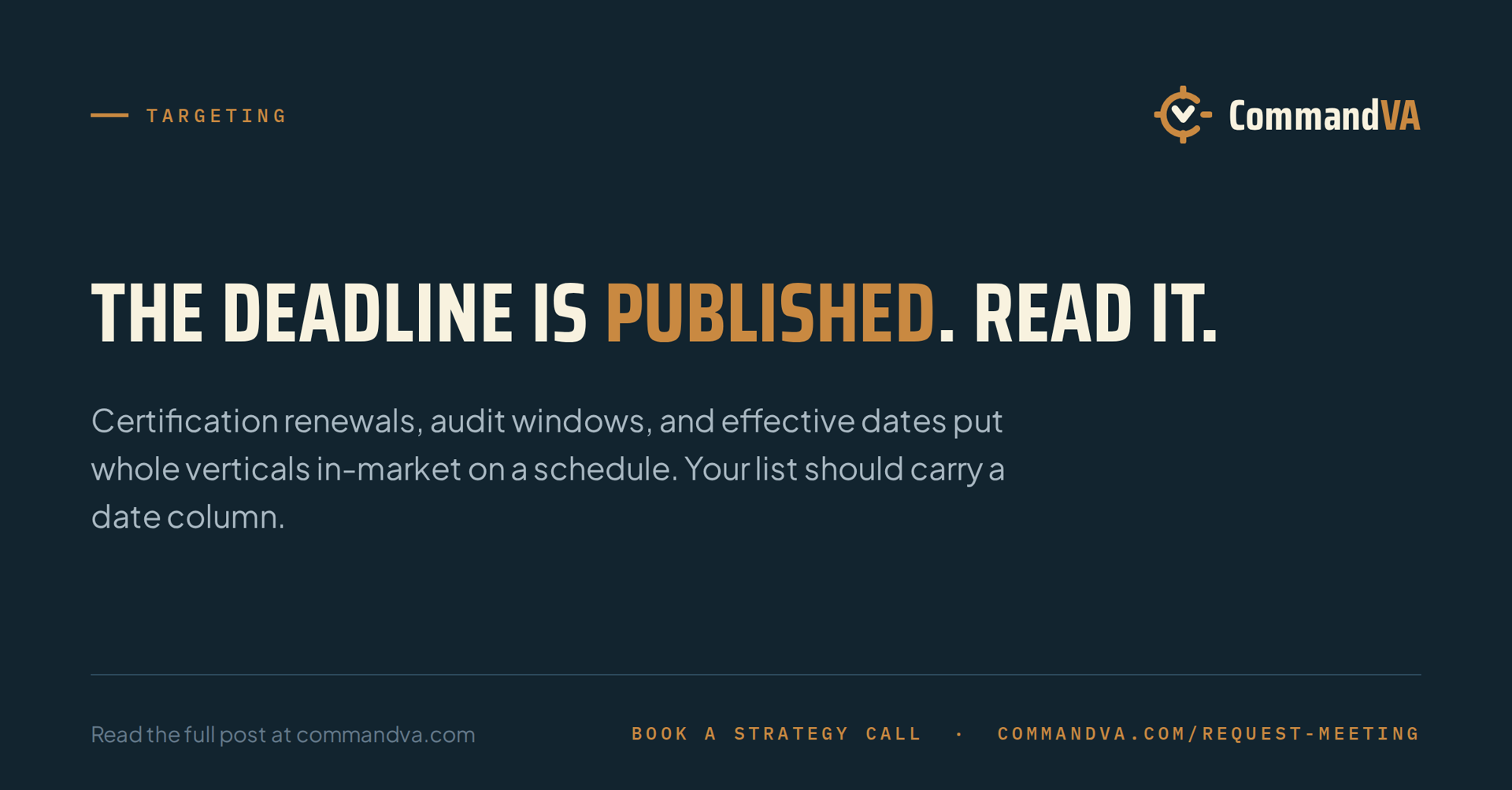 Compliance deadlines as signals