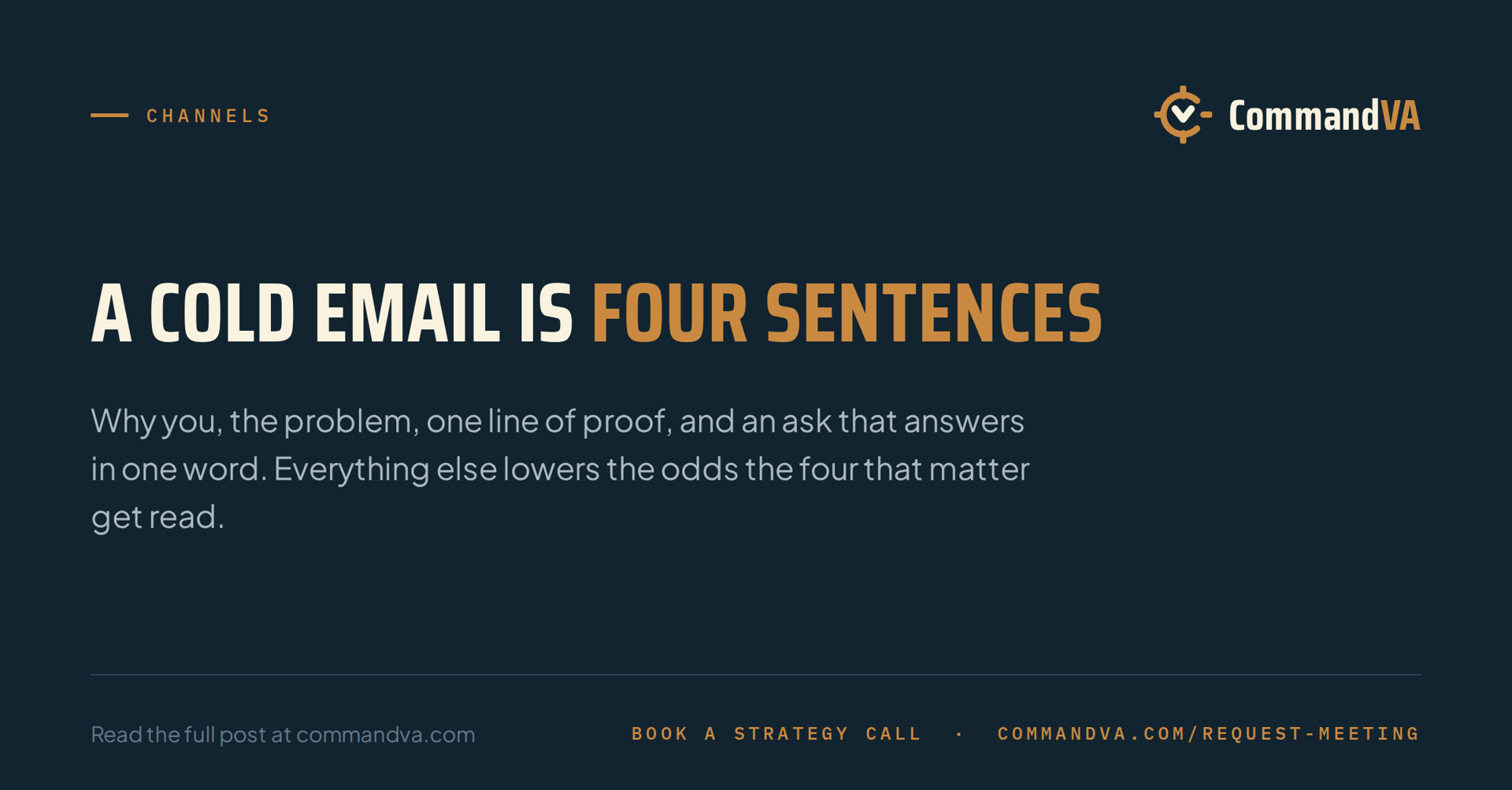 Four sentences: the length of a cold email