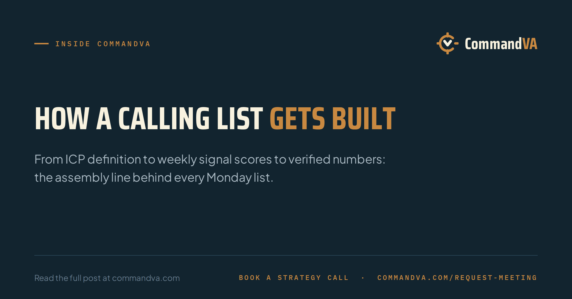 How we build a calling list
