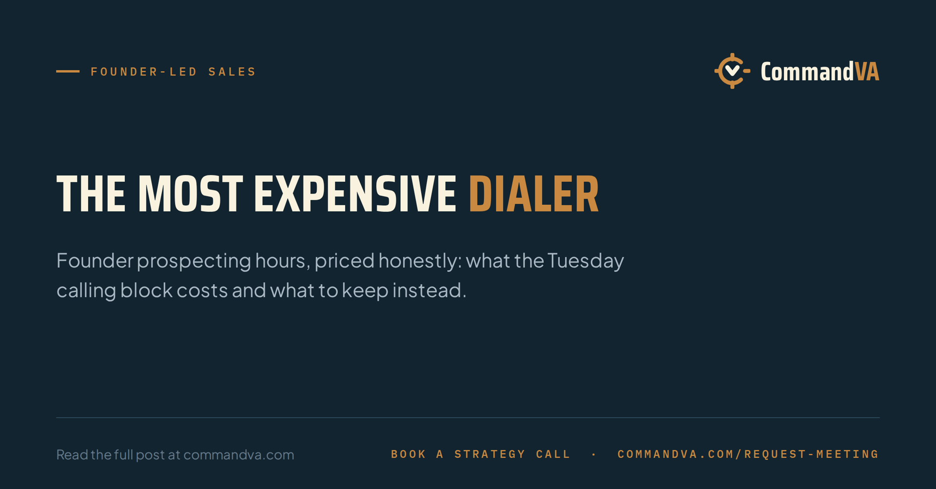 The founder's calendar is the most expensive dialer
