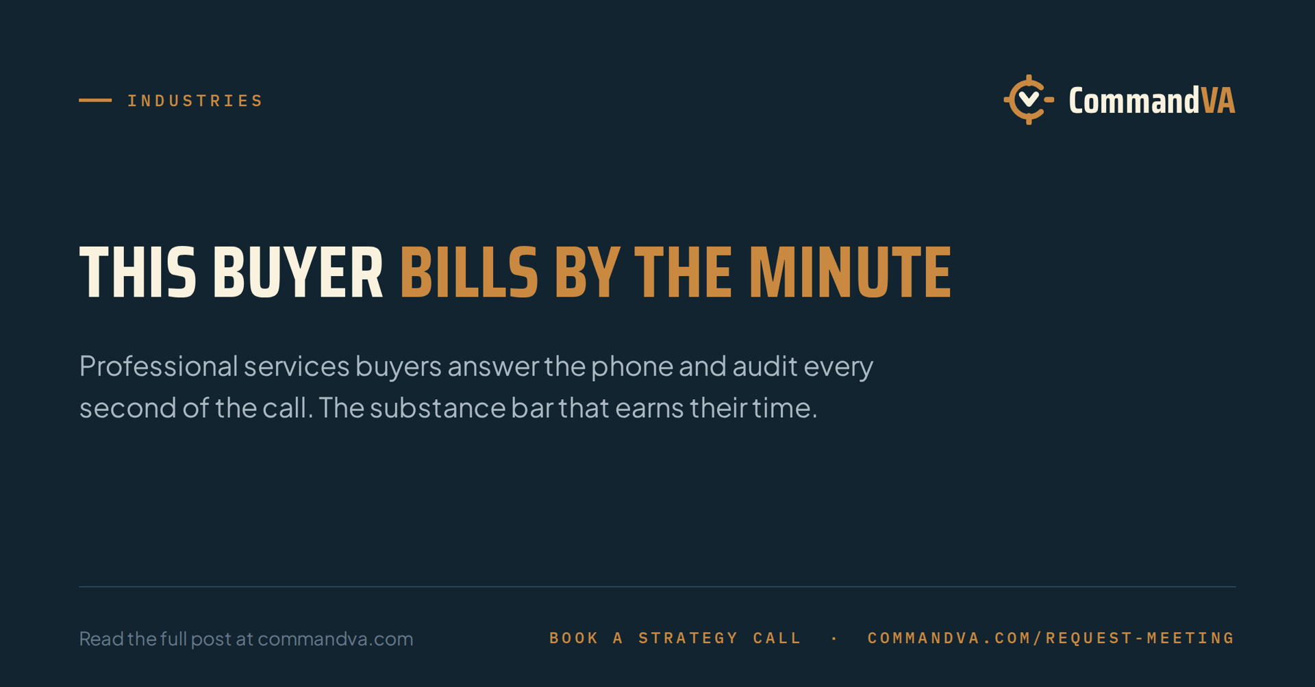 Selling to people who sell time
